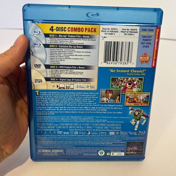 Disney Toy Story 3 Standard Edition Blu Ray & DVD 2 Disc Combo Movie - Picture 3 of 12